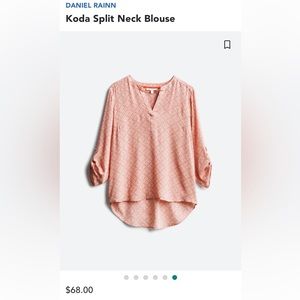 Daniel Rainn Koda Split Neck Blouse XXL